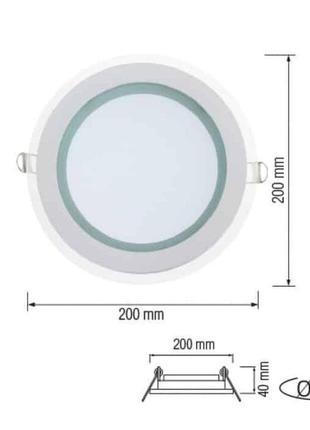 Світлодіодний світильник horoz clara-15 15 w 4200 k2 фото