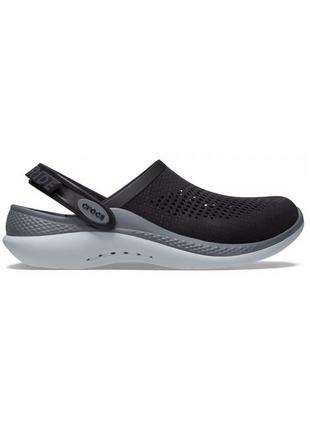 Сабо crocs literide 360 clog black slate grey m8w10-40-26 см 206708