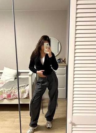 Укороченное худи на флисе😎