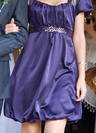 Фиолетовое платье на выпускной