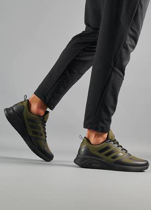 Мужские кроссовки adidas cloudfoam termo army green