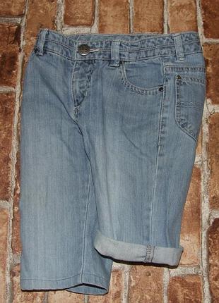 Шорты джинсовые бермуды девочке 8 лет tex kids