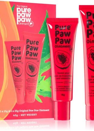 Набір відновлюючих бальзамів для губ pure paw paw duo original 15g+25g
