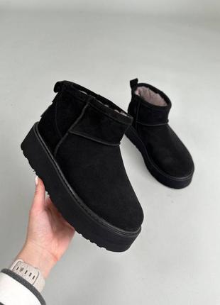 Угги женские замшевые черного цвета ugg