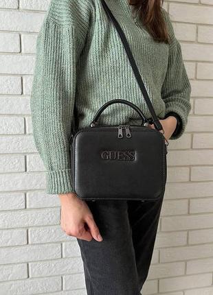 Стильная женская мини сумка черная, маленькая каркасная сумочка для девушек2 фото