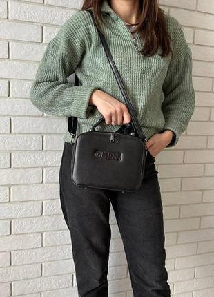 Стильная женская мини сумка черная, маленькая каркасная сумочка для девушек5 фото