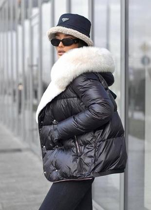 Красива стильна тепла зимова куртка курточка2 фото