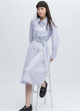 Сукня сорочка міді з кишенями uniqlo1 фото