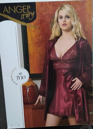 Комплект пеньюар і халат