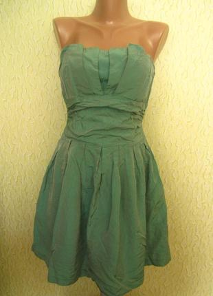 Красивое вечернее платье с отливом ткани oasis,р.10,отличное состояние