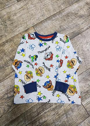 Реглан, кофта бавовняна, paw patrol, щенячий патруль, р. 98-104, 3-4 роки