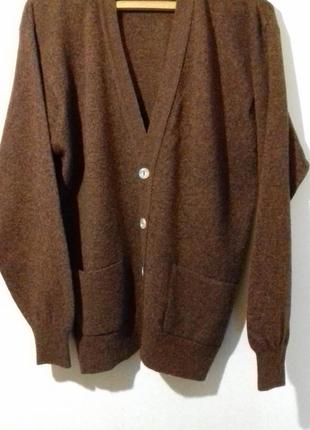 Кардиган мужской новый sweater shop 100% шерсть р 52