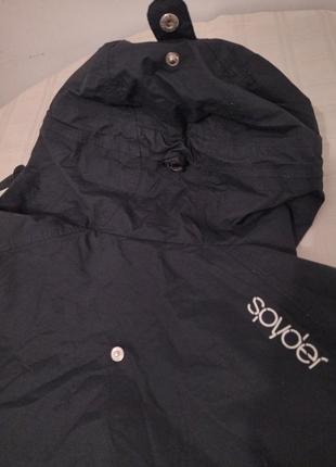 Куртка женская spyder, черная с капюшоном6 фото