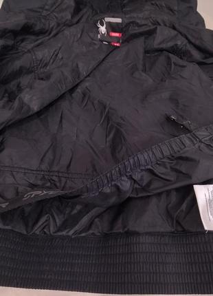 Куртка женская spyder, черная с капюшоном10 фото