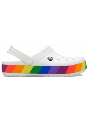 Сабо crocs crocband rainbow block clog white m6w8-38-24.5 см 206361-w