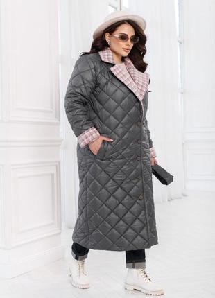 Стеганая женская куртка пальто цвета2 фото