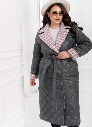 Стеганая женская куртка пальто цвета1 фото