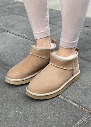 Угги ugg ultra mini beige sand9 фото