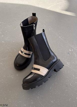 Зимние ботинки из люксовой кожи,=barbilioni=,
цвет: черный+визион, натуральная кожа6 фото