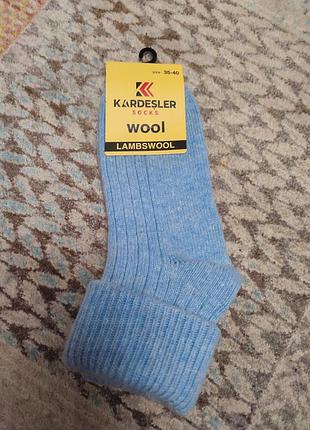 Теплі шкарпетки з відворотом із вовни ягняти kardesler вовняні шкарпетки