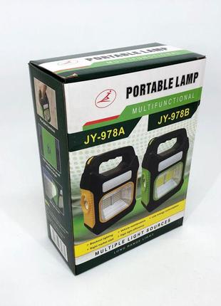 Лампа-прожектор jy-978b, ліхтар прожектор, ліхтар аварійний hk-758 світлодіодний акумуляторний6 фото
