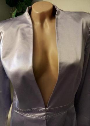 Жакет блейзер пиджак лаванда атлас франция3 фото