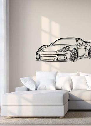 Авто porsche 911 gt3 (991), декор на стену из металла