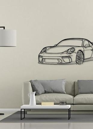 Авто porsche 911 gt3 (991), декор на стену из металла