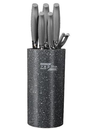 Профессиональный набор ножей zepline zp -046 с подставкой3 фото