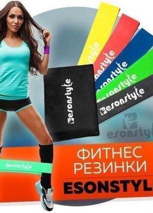 Фітнес гумки fitness rubber bands (коробка + чохол), набір гумок для спорту 5шт5 фото