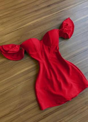 Сукня з імітацією корсету , з чашками‼️в довжині міні.