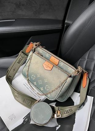 Wave multi pochette olive сумка lux!👜