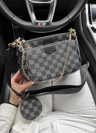 Wave multi pochette black grey сумка lux!👜 5