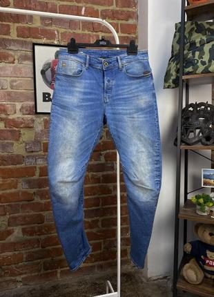 Зауженные стильные джинсы g star raw 3301 slim2 фото