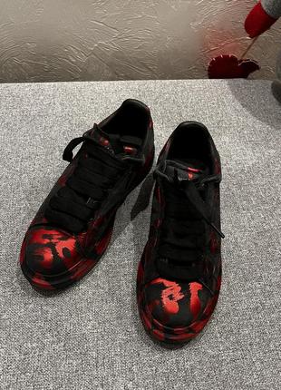 Кожаные кеды alexander mcqueen, 37,5 размер