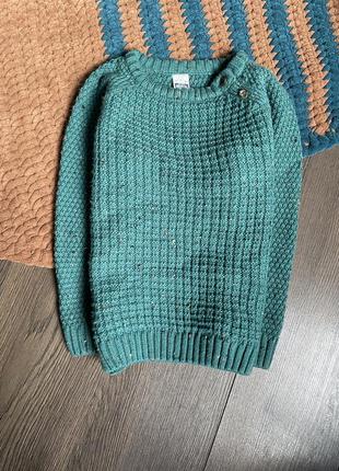 Кофта, связанный свитер зеленый waikiki 3-4 года
