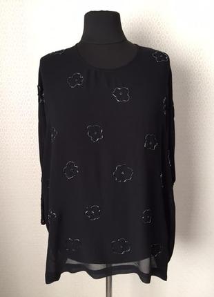 Нарядная блуза, декорированная бисером, от masai, размер бренда м, укр 54-56-58