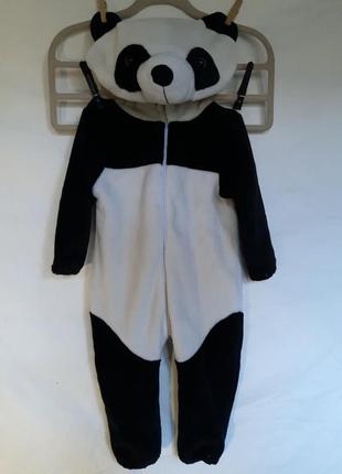 Детский теплый новогодний карнавальный маскарадный костюм медведя панды michley кигуруми2 фото