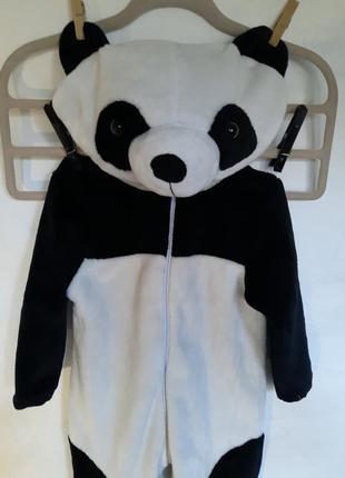 Детский теплый новогодний карнавальный маскарадный костюм медведя панды michley кигуруми4 фото