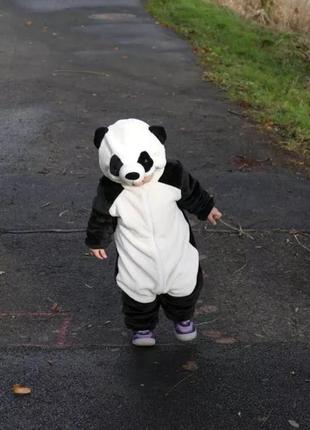 Детский теплый новогодний карнавальный маскарадный костюм медведя панды michley кигуруми1 фото