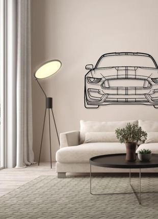 Авто ford mustang gt 2016, декор на стіну з металу1 фото