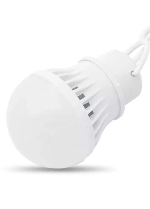 Usb led лампочка фонарь 3 w туристическая кемпинговая походная на проводе 0.9 м, светильник ночник портативная