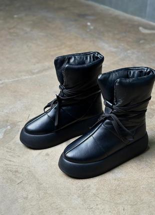 Кожаные дутики