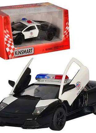 Автомодель металева lamborghini murcielago lp640 police kinsmart kt5317wp