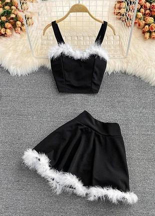 Платье снегурочка красное с белым женское