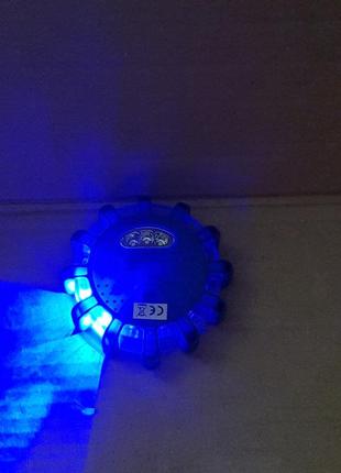 Аварійний сигнальний маяк миготливий. світлодіодний ліхтар синій на батарейках8 фото