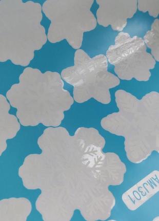 Большой набор статичных наклеек "снежинки" 27шт/лист