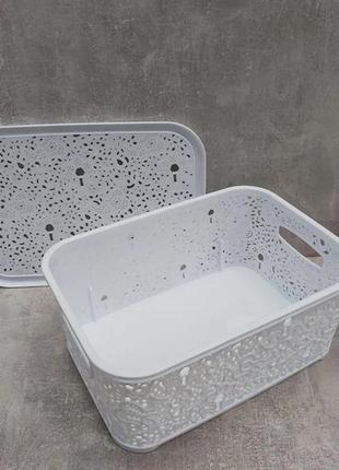 Корзина с крышкой тм " elif" ажур, 6 л(23370)