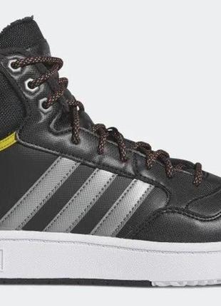 Чоловічі кросівки adidas Semi hoophs 3.0 mid lifestyle core black/iron metallic/pulse olive р. 12/46.5/30.3см