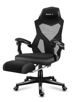 Комп'ютерне крісло для геймера huzaro combat 3.0 carbon grey-mesh
